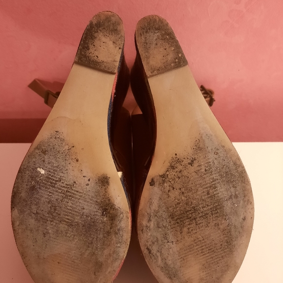 Steve Madden tan peep toe wedge - Picture 9 of 10